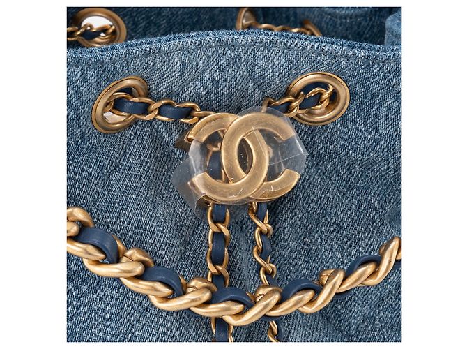 CHANEL - Borsa a tracolla Chanel 25 small in denim blu - vista 5