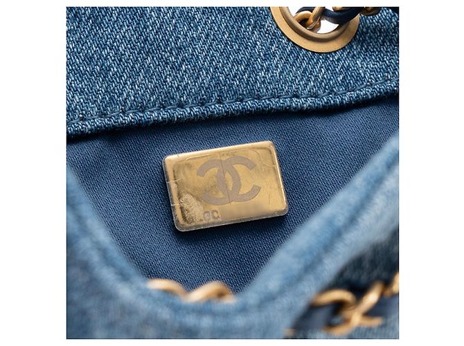 CHANEL - Borsa a tracolla Chanel 25 small in denim blu - vista 7