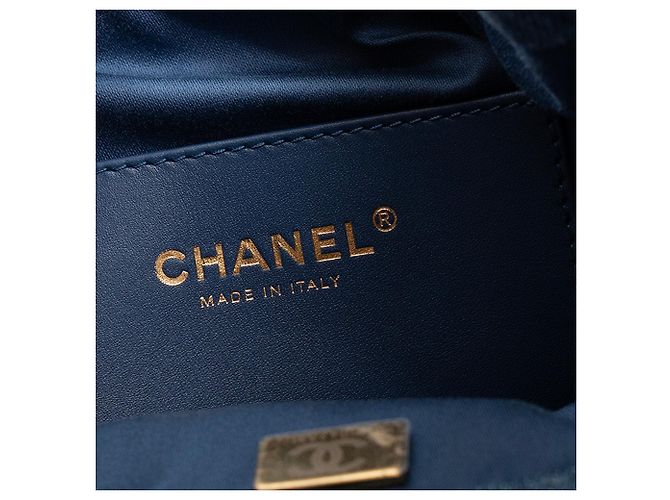 CHANEL - Borsa a tracolla Chanel 25 small in denim blu - vista 8