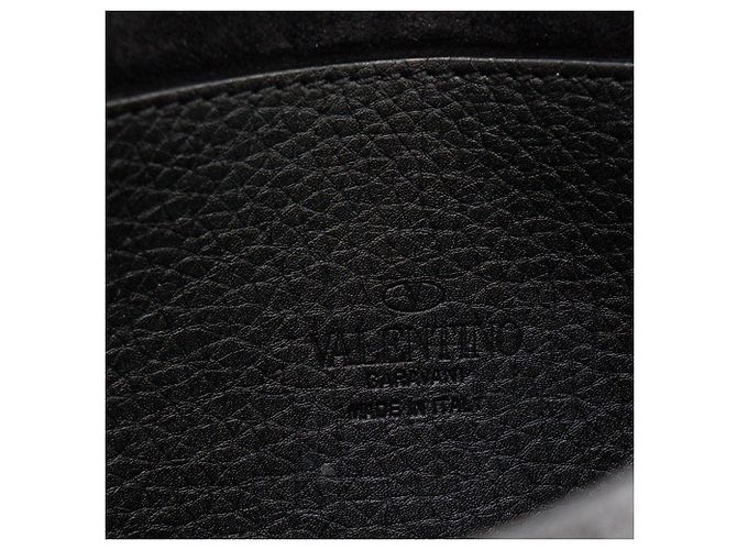 Valentino Garavani VALENTINO - Borsa a tracolla Rockstud Valentino in pelle grana grossa nera e borchie dorate Nero - vista 6