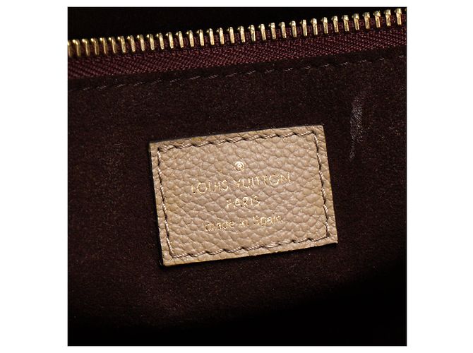 LOUIS VUITTON - Borsa tote Neverfull MM Louis Vuitton in pelle empreinte taupe Beige - vista 10