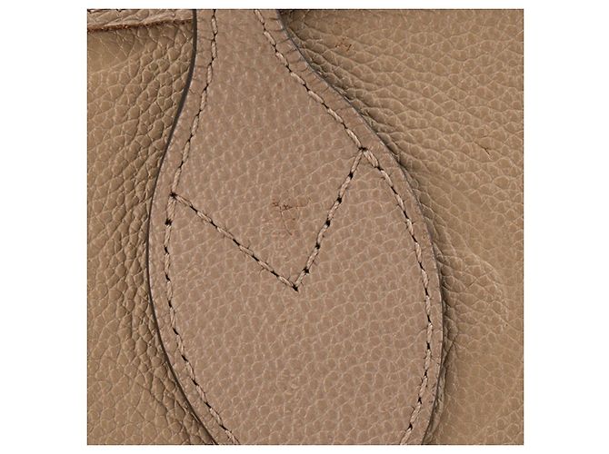 LOUIS VUITTON - Borsa tote Neverfull MM Louis Vuitton in pelle empreinte taupe Beige - vista 6