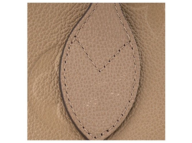 LOUIS VUITTON - Borsa tote Neverfull MM Louis Vuitton in pelle empreinte taupe Beige - vista 7