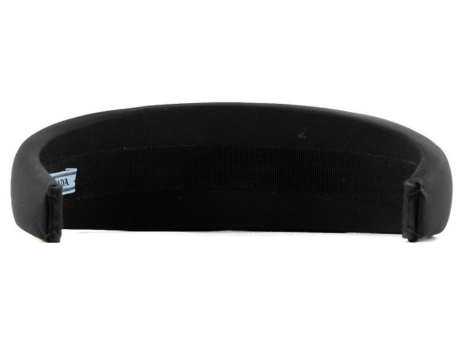 Etiquette PRADA - Fascia per capelli con logo Prada in Re-nylon nero (TU) - vista 3