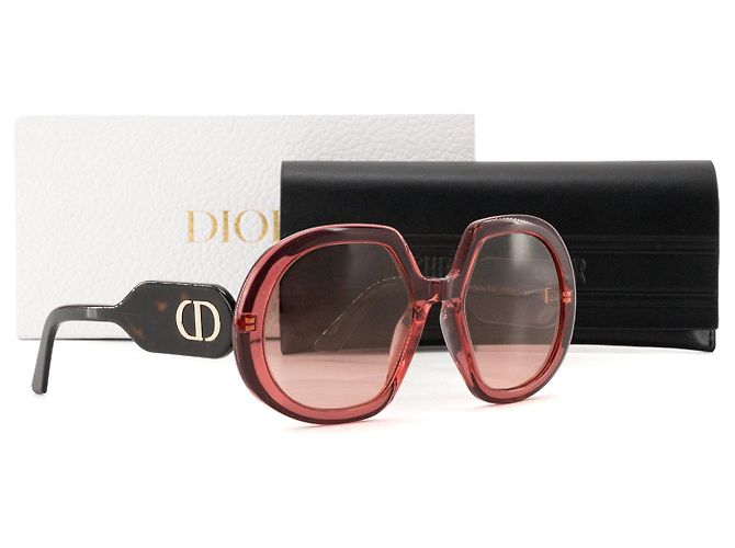 Autre Marque DIOR - Occhiali da sole DiorBobby R1U Dior in acetato rosa e tartarugato marrone - vista 8