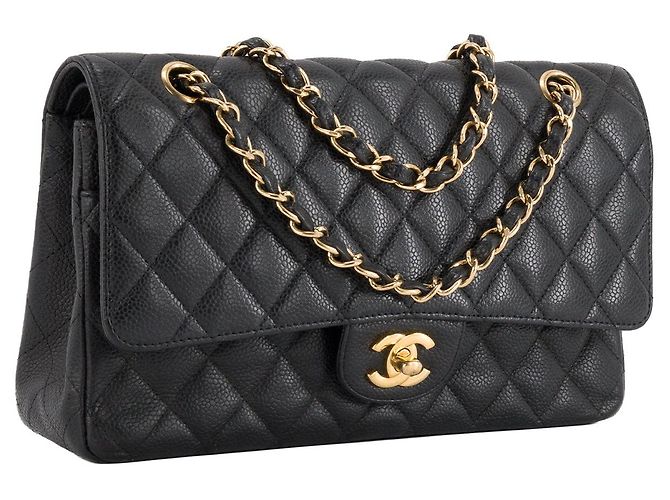 CHANEL - Borsa a tracolla Classique/Timeless 11.12 Chanel in pelle caviar nera Nero - vista 2