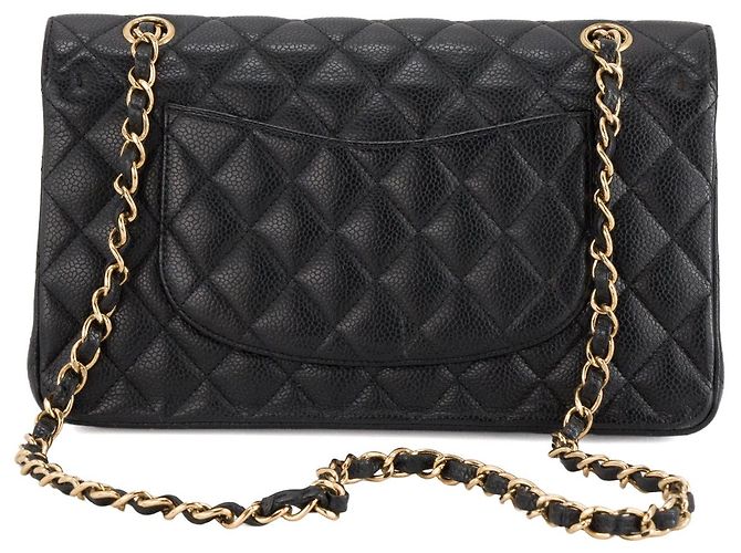 CHANEL - Borsa a tracolla Classique/Timeless 11.12 Chanel in pelle caviar nera Nero - vista 3