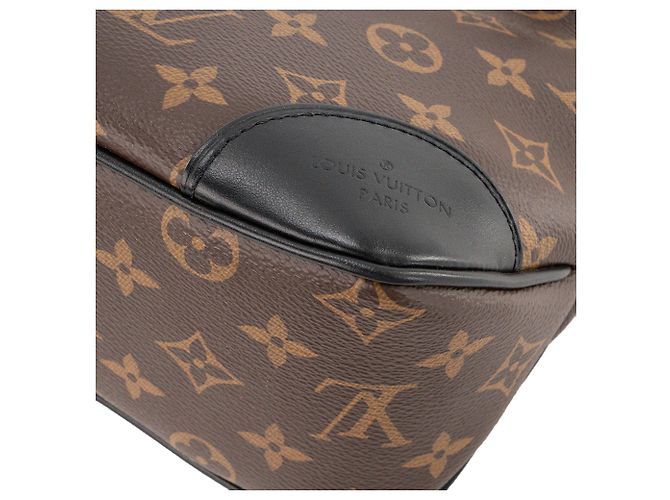 LOUIS VUITTON - Borsa a tracolla Louis Vuitton Boulogne PM in canvas monogram e pelle nera Marrone - vista 7