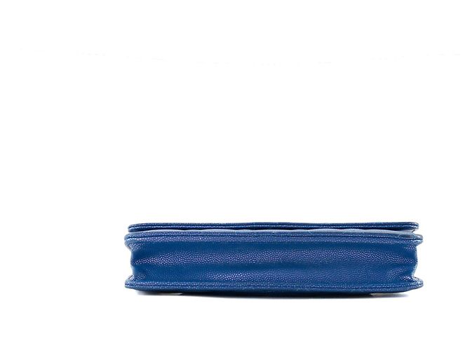 CHANEL - Borsa a tracolla Wallet On Chain Classic/Timeless Chanel in pelle caviar blu iridescente - vista 4