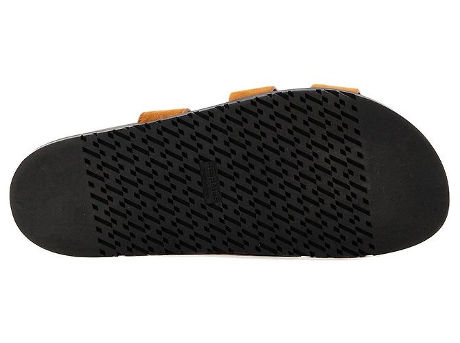 HERMÈS - Sandali Hermès Chypre in camoscio marrone (T41) - vista 3