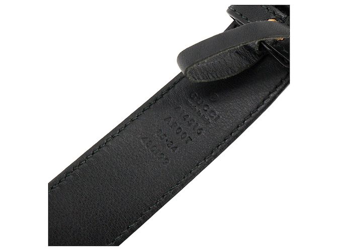 GUCCI - Gucci Marmont Gürtel aus glattem schwarzem Leder (T85) - Ansicht 5