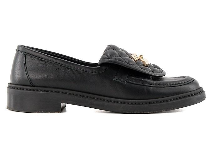 CHANEL - Mocassini Chanel in pelle liscia nera (T36) Nero - vista 2