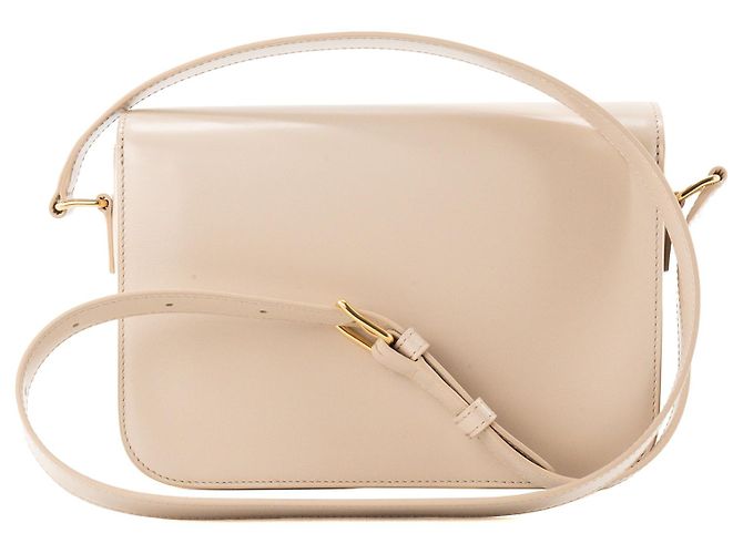 Céline CELINE - Bolsa de ombro Triomphe Celine em couro liso bege - vista 3