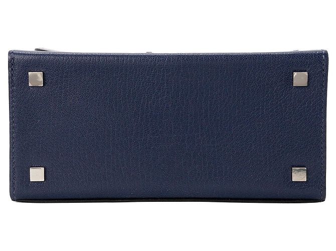 HERMÈS - Borsa a tracolla Hermès Cinhetic in pelle di capra mysore bleu brighton Blu - vista 4