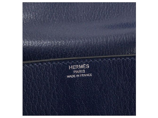 HERMÈS - Borsa a tracolla Hermès Cinhetic in pelle di capra mysore bleu brighton Blu - vista 5