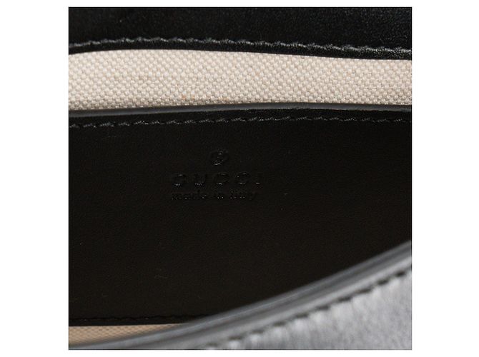 GUCCI - Borsa a tracolla Blondie Gucci in pelle liscia nera Nero - vista 5
