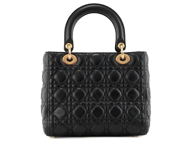 Autre Marque DIOR - Borsa a mano Lady Dior Medium in pelle cannage nera Nero - vista 3