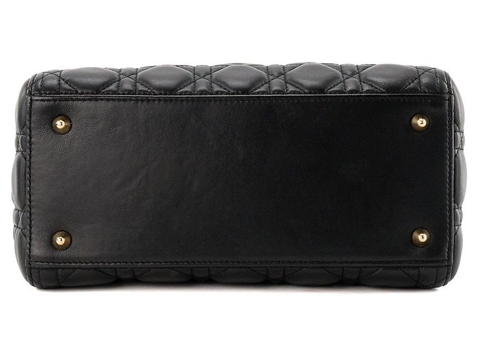 Autre Marque DIOR - Borsa a mano Lady Dior Medium in pelle cannage nera Nero - vista 4