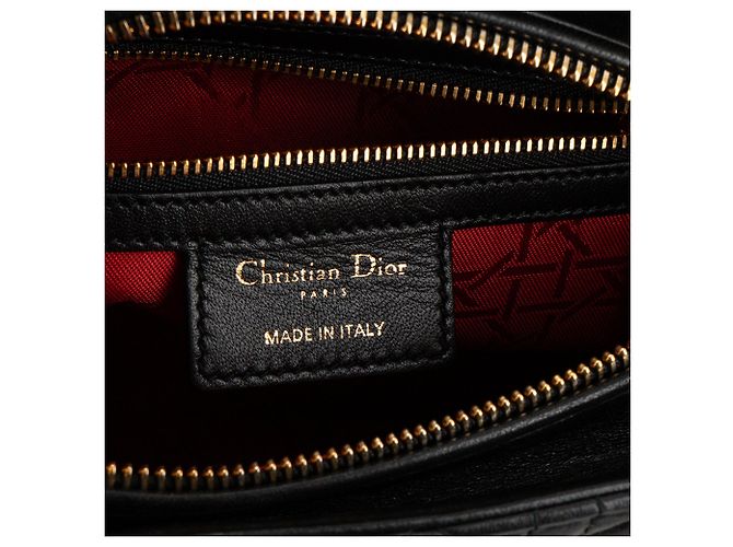 Autre Marque DIOR - Borsa a mano Lady Dior Medium in pelle cannage nera Nero - vista 6