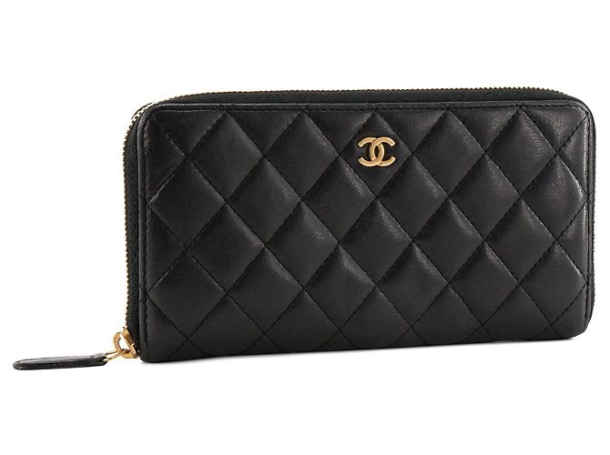 CHANEL - Portafoglio lungo Classique/Timeless in pelle liscia nera Nero - vista 2