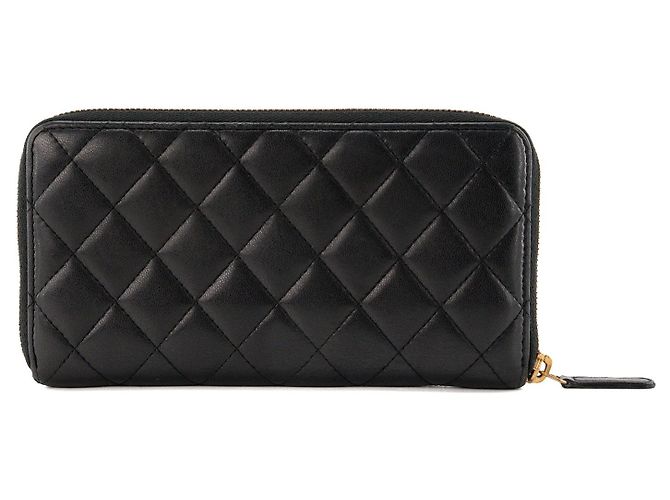 CHANEL - Portafoglio lungo Classique/Timeless in pelle liscia nera Nero - vista 3