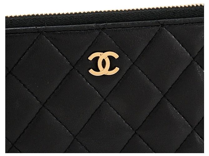 CHANEL - Portafoglio lungo Classique/Timeless in pelle liscia nera Nero - vista 5