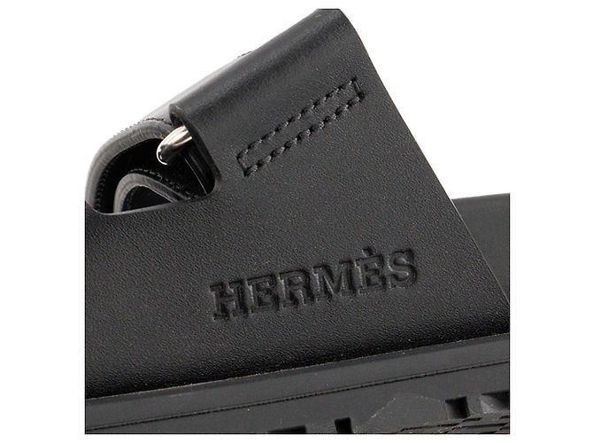 HERMÈS - Sandali Chypre Hermès in pelle liscia nera (T36) Nero - vista 5