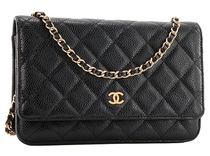 CHANEL - Borsa a tracolla Wallet On Chain Classic/Timeless Chanel in pelle caviar nera Nero - vista 2