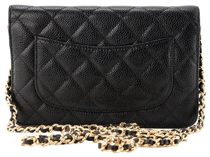 CHANEL - Borsa a tracolla Wallet On Chain Classic/Timeless Chanel in pelle caviar nera Nero - vista 3