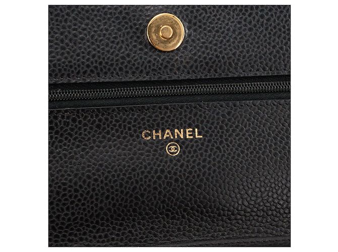 CHANEL - Borsa a tracolla Wallet On Chain Classic/Timeless Chanel in pelle caviar nera Nero - vista 6