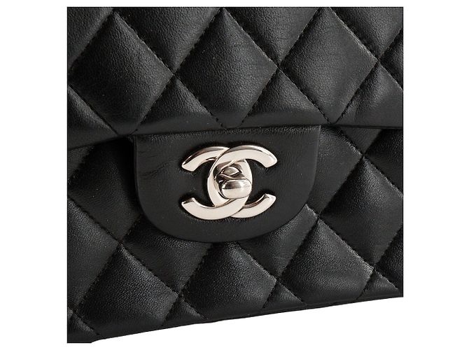 CHANEL - Borsa a tracolla Classique/Timeless 11.13 Small Chanel in pelle liscia nera Nero - vista 5