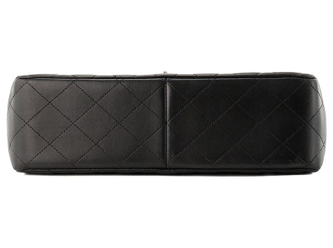 CHANEL - Borsa a tracolla Classique/Timeless Jumbo Chanel in pelle liscia nera Nero - vista 4