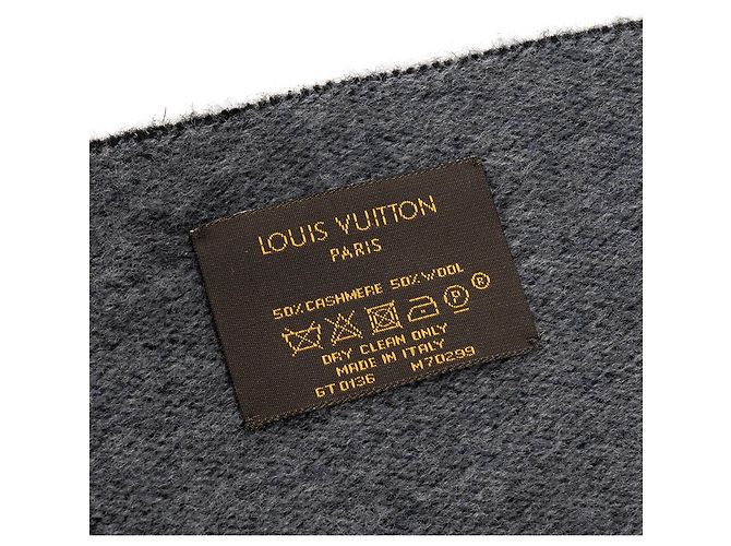 LOUIS VUITTON - Cachecol Louis Vuitton em cashmere e lã preta e cinza Preto - vista 4