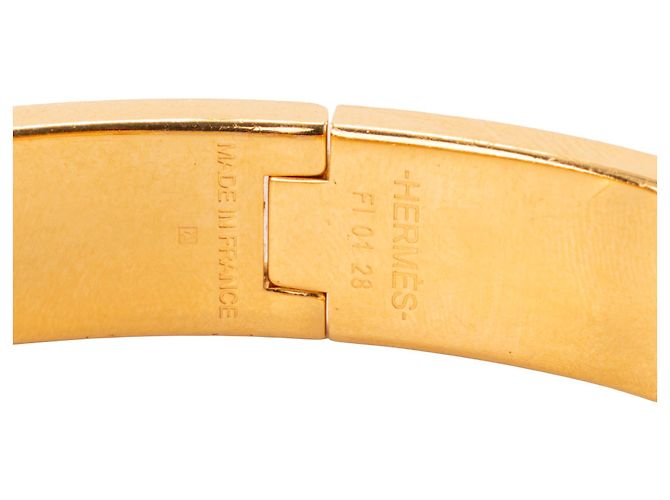 HERMÈS - Bracciale Clic H Hermès in smalto grigio (PM) - vista 3