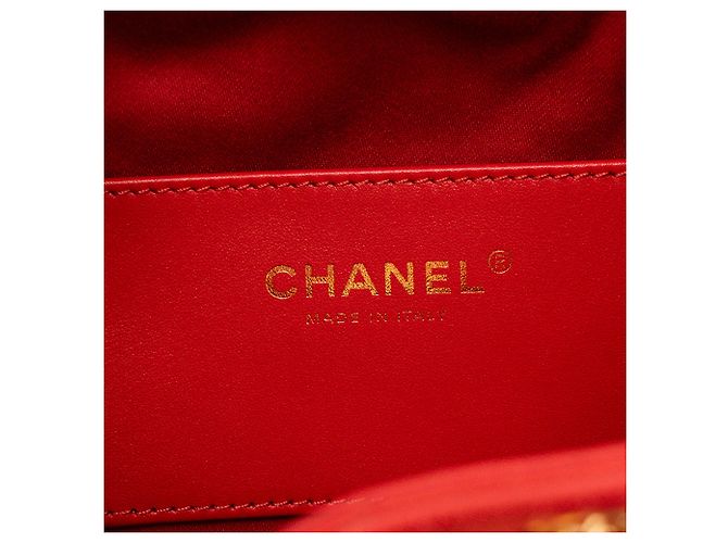 CHANEL - Borsa a tracolla Chanel 25 mini in pelle caviar rossa Rosso - vista 6