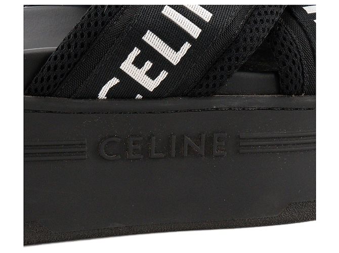 Céline CELINE - Sandali Celine in tela nera (T39) Nero - vista 5