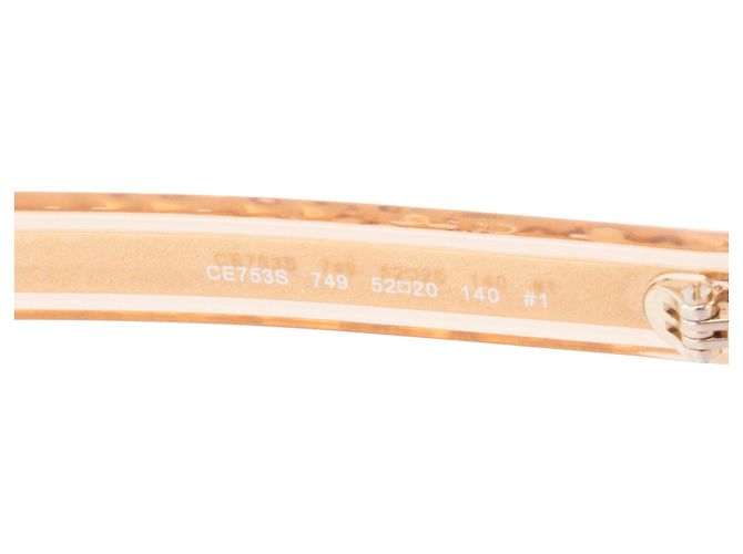 CHLOÉ - Occhiali da sole Chloé in acetato rosa pallido e metallo dorato - vista 4