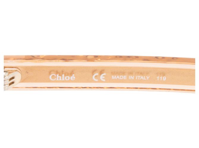 CHLOÉ - Occhiali da sole Chloé in acetato rosa pallido e metallo dorato - vista 5