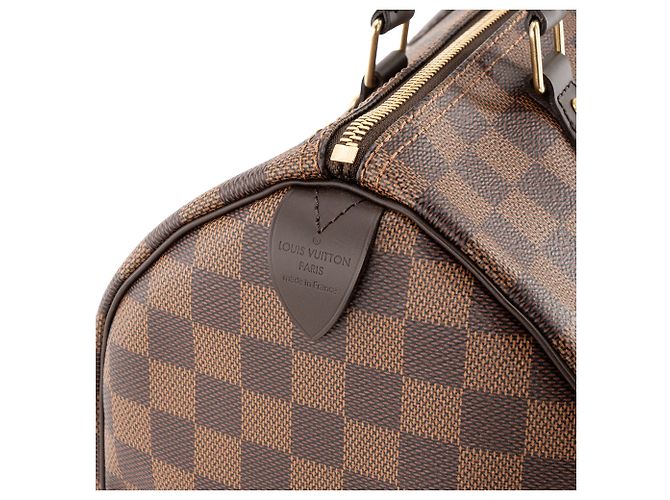 LOUIS VUITTON - Borsa a mano Louis Vuitton Speedy 30 in toile enduite damier ébène Marrone - vista 5