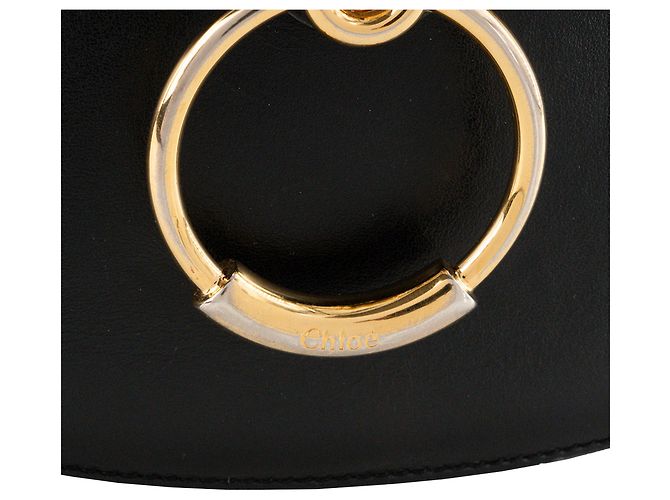 CHLOÉ - Borsa a tracolla Tess Chloé in pelle liscia nera Nero - vista 5