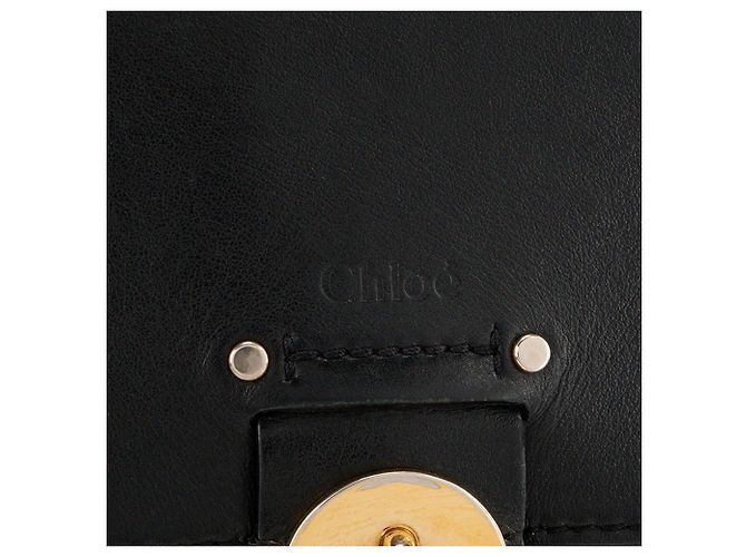 CHLOÉ - Borsa a tracolla Tess Chloé in pelle liscia nera Nero - vista 6