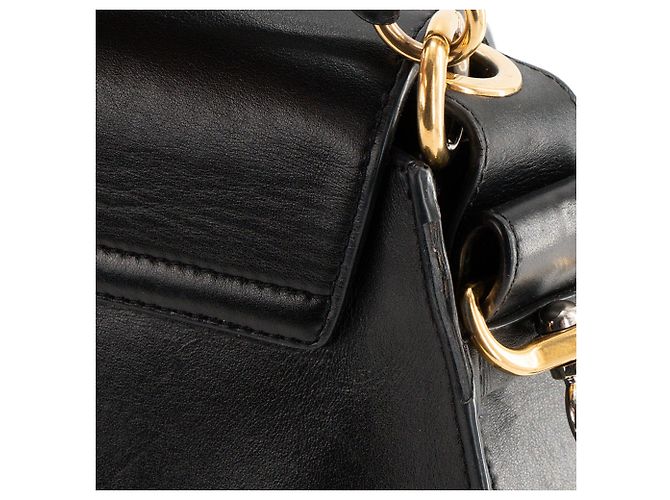 CHLOÉ - Borsa a tracolla Tess Chloé in pelle liscia nera Nero - vista 7