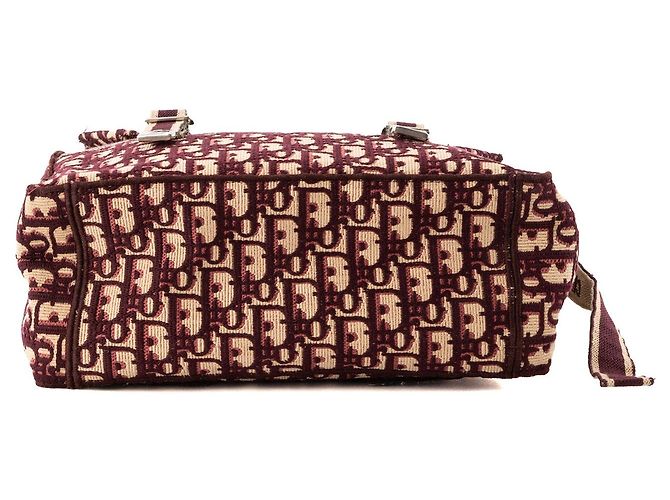 DIOR - Diorcamp Dior Schultertasche aus bordeauxrotem Dior Oblique Canvas - Ansicht 4