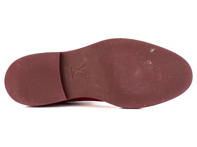 LOUIS VUITTON - Derby Louis Vuitton in camoscio rosa (T41,5) Bordò - vista 3