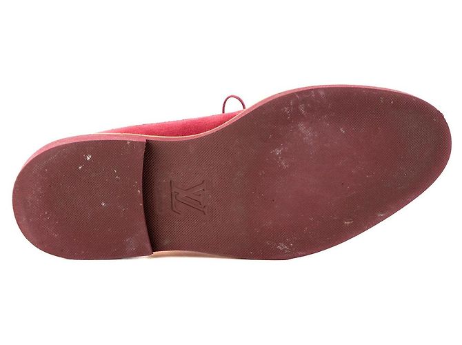LOUIS VUITTON - Derby Louis Vuitton in camoscio rosa (T41,5) Bordò - vista 4