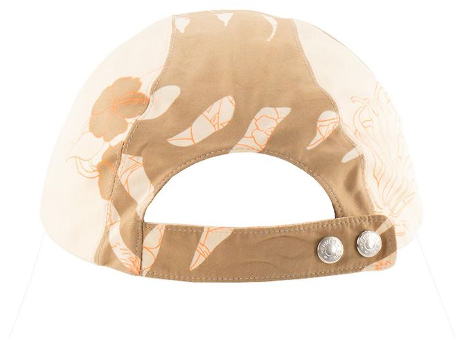 HERMÈS - Davis Jungle Hermès Kappe beige und orange (T57) Braun - Ansicht 3
