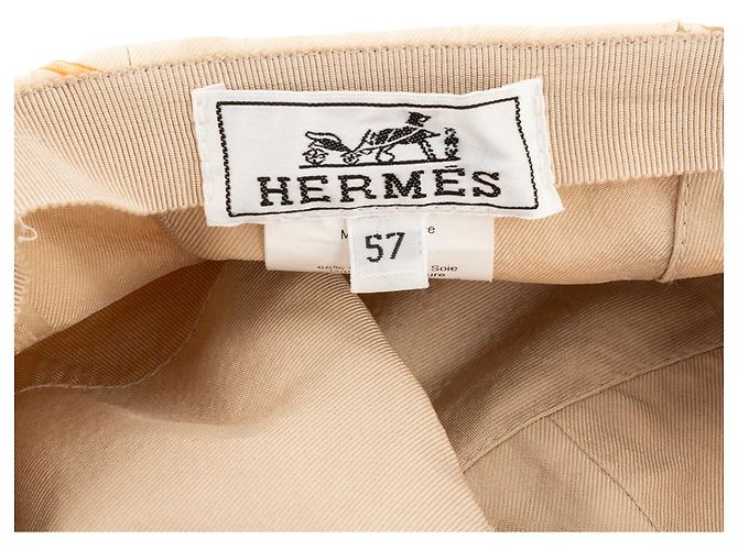HERMÈS - Davis Jungle Hermès Kappe beige und orange (T57) Braun - Ansicht 5