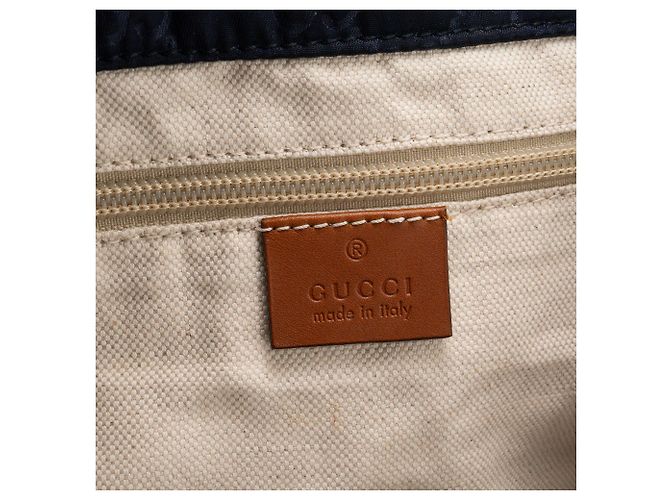 GUCCI - Sac cabas GG Gucci en toile monogrammée bleu marine Blue - view 6
