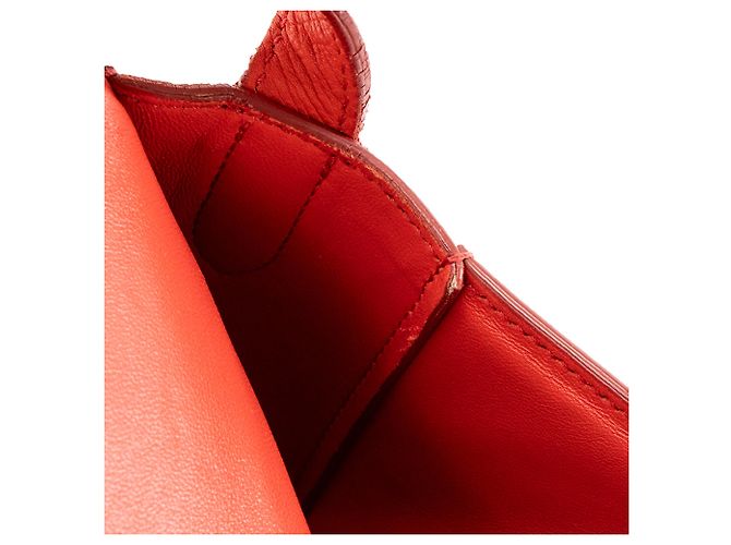 Céline CELINE - Borsa a tracolla Trotteur Celine in pelle grana grossa arancione - vista 11