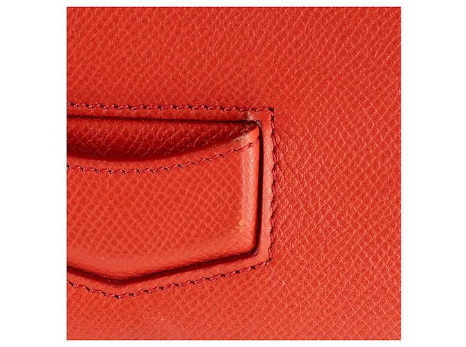 Céline CELINE - Borsa a tracolla Trotteur Celine in pelle grana grossa arancione - vista 7